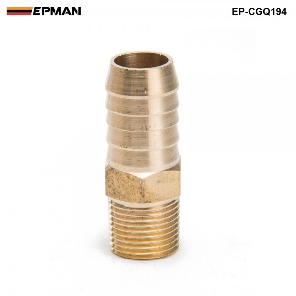 EPMAN - Brass Barb Fitting Coupler 5/8" Hose ID x 3/8" Male NPT Fuel Gas Water EP-CGQ194