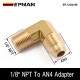 EPMAN -1/8NPT to AN4 -4 Forged 90 Degree Brass Fitting For Turbo, Oil, Brake Adapter EP-CGQ199