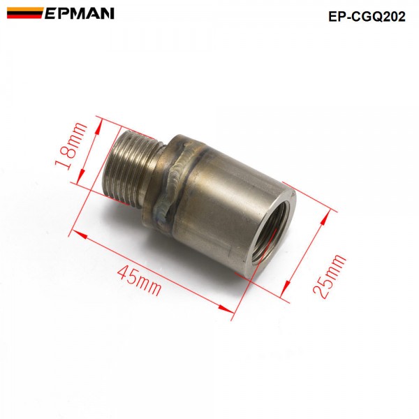 EPMAN - M18 X 1.5 Oxygen Sensor Angle Adapter Extender 02 Bung Adaptor extension O2 Spacer EP-CGQ202