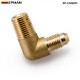  EPMAN -Turbocharger Compressor Brass Boost Nipple Hose Fitting Turbo 1/4''Male NPT 90 Degree EP-CGQ203