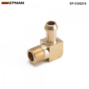 EPMAN - Brass Boost Hose Barb to Male Thread 45 Degree Elbow Fitting For T2 T3 Turbo 1/8"Male NPT 90 Degree EP-CGQ214