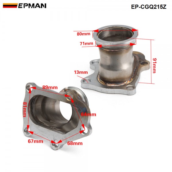 EPMAN TD04 5 Bolt Turbo Downpipe Flange to 2.5" V Band Conversion Adaptor For Subaru EP-CGQ215Z