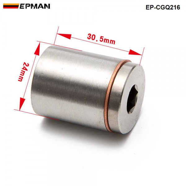  EPMAN -Racing Sport T304 1"Stainless Steel O2 / Oxygen Sensor Exhaust Bung (18mm x 1.5) W/plug EP-CGQ216