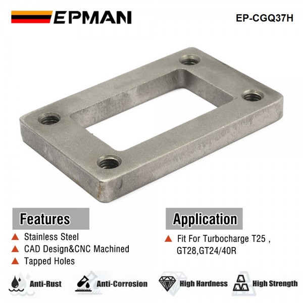 EPMAN -T25 T28 GT25 GT28 GT24/40R Turbo Inlet 1/2" Stainless Steel Flange EP-CGQ37H