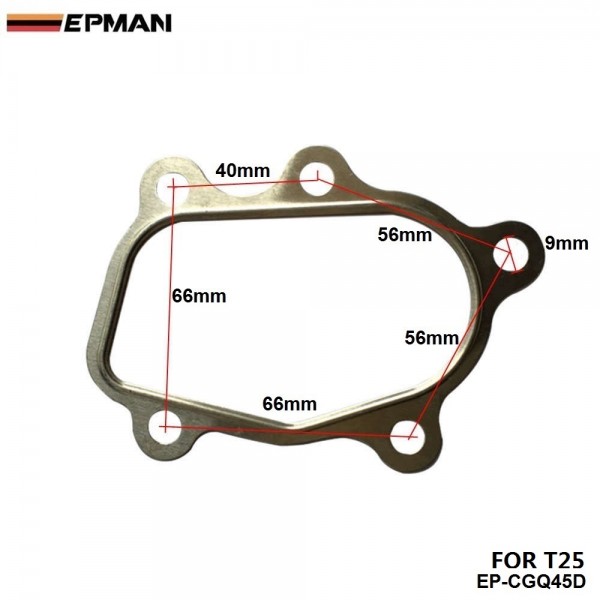 EPMAN -10PCS/LOT  turbocharger Gasket fitting For T25  Turbo GT25, 5 Bolt (10PCS/LOT)EP-CGQ45D