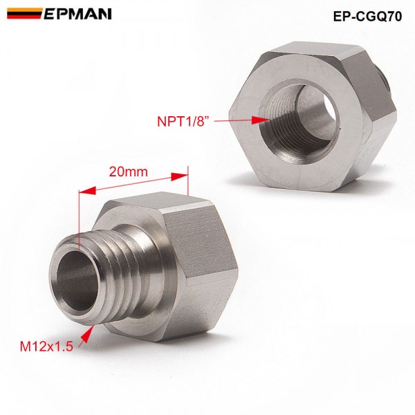  EPMAN -Sensor Adapter Oil Water Pressure Temp M12x1.5 to 1/8NPT EP-CGQ70