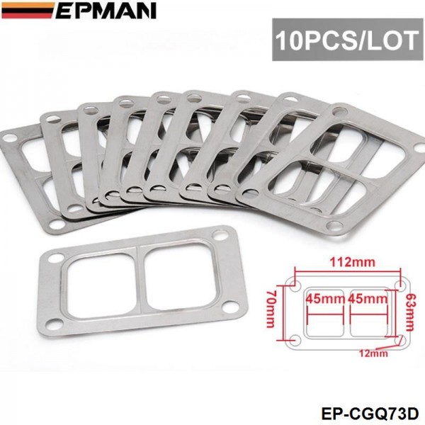 EPMAN 10PCS/LOT -T6 Turbo Exhaust Divided Twinscroll Turbo Inlet Gasket EP-CGQ73D