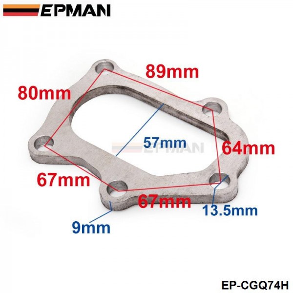 EPMAN High Performance Exhaust Downpipe Flange Adapter 9mm Thickness For Subaru TD04 Turbocharger Exhaust System Parts EP-CGQ74H