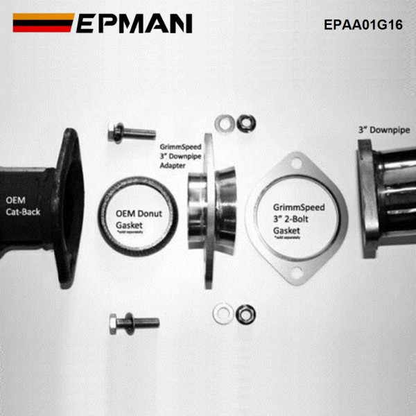 EPMAN 30SETS/CARTON  3" Downpipe to 2.5" Exhaust Adapter Flange For Subaru Impreza WRX S TI EPAA01G16-30T