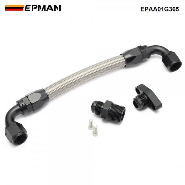 EPMAN High Performance Cylinder Head Oil Return Kit For Nissan RB25 RB25DET VCT Upgrade Prevent Starvation CNC Aluminum -10AN Flange EPAA01G365