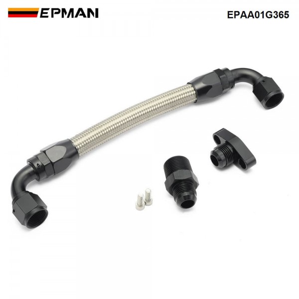 EPMAN High Performance Cylinder Head Oil Return Kit For Nissan RB25 RB25DET VCT Upgrade Prevent Starvation CNC Aluminum -10AN Flange EPAA01G365