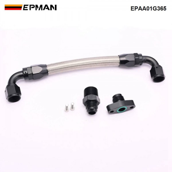EPMAN High Performance Cylinder Head Oil Return Kit For Nissan RB25 RB25DET VCT Upgrade Prevent Starvation CNC Aluminum -10AN Flange EPAA01G365