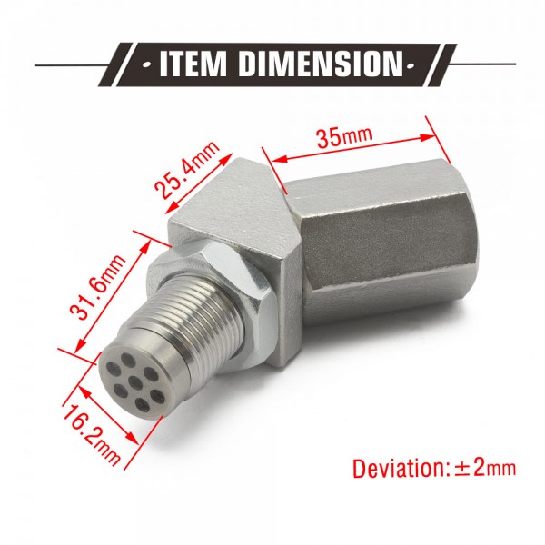 EPMAN Spacer Catalytic Adapter Bung M18 * 1.5 Oxygen O2 Sensor Fix Check Engine Light 45 Degree EPAA08G20K EPMAN Spacer Catalytic Adapter Bung M18 * 1.5 Oxygen O2 Sensor Fix Check Engine Light 45 Degree EPAA08G20K