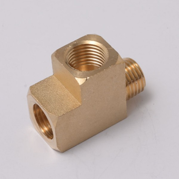 EPMAN Extruded Barstock Street Tee T Female Male Brass Fitting 1/4 NPT Oil Water Gas Pipe/Tank EPCGQ123