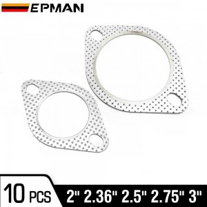 EPMAN Universal Turbo Exhaust Gasket 2 Bolt Holes Gasket 2" 2.36" 2.5" 2.75" 3"