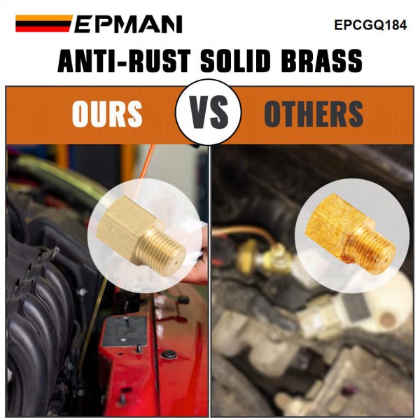 EPMAN 1/8" NPT Restrictor Fitting Extensions,Equal Male NPT Female NPT in Brass, American Male-Female Adapters EPCGQ184 EPMAN 1/8" NPT Restrictor Fitting Extensions,Equal Male NPT Female NPT in Brass, American Male-Female Adapters EPCGQ184