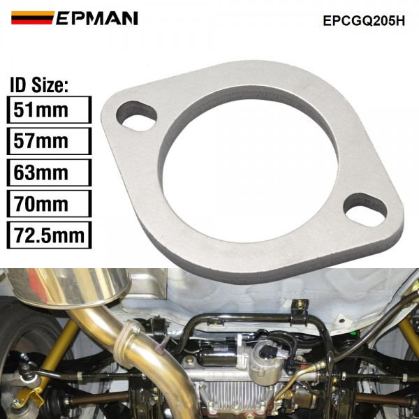 EPMAN Universal Exhaust Flange 2" 2.25" 2.5" 2.75" 3" Catback Exhaust 2 Blots Downpipe Muffler Cat Weldable EPCGQ205H EPMAN Universal Exhaust Flange 2" 2.25" 2.5" 2.75" 3" Catback Exhaust 2 Blots Downpipe Muffler Cat Weldable EPCGQ205H