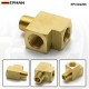 EPMAN Brass Pipe Fitting Barstock Street Tee T 3 Way NPT 1/8"F x 1/8" F x 1/8" Male Adapter Fittings F/Pipe/Tank EPCGQ208