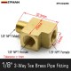 EPMAN Brass Pipe Fitting Barstock Street Tee T 3 Way NPT 1/8"F x 1/8" F x 1/8" Male Adapter Fittings F/Pipe/Tank EPCGQ208