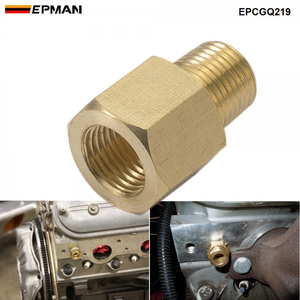 EPMAN 1/8" BSPT Male to 1/8" NPT Female Gauge Sensor Sender Thread Adapter Reducer EPCGQ219