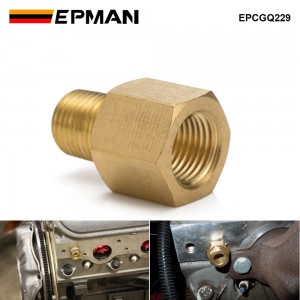 EPMAN 1/8" NPT Male to 1/8" BSPT Female Brass Pipe Fitting Connector Adapter For Pressure Gauge Air Gas Fuel Water EPCGQ229