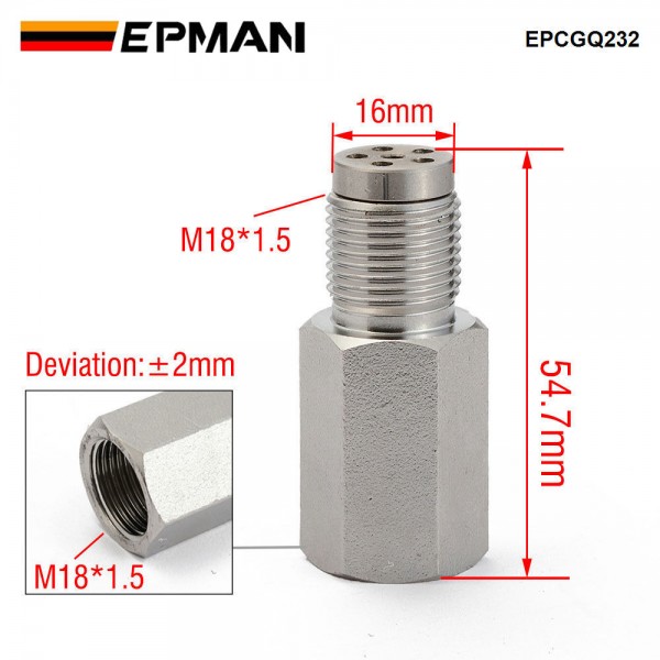 EPMAN O2 Oxygen Sensor Spacer M18x1.5mm Engine Adapter Bung Catalytic Hot Converter 02 Diagnostic Plug EPCGQ232 EPMAN O2 Oxygen Sensor Spacer M18x1.5mm Engine Adapter Bung Catalytic Hot Converter 02 Diagnostic Plug EPCGQ232