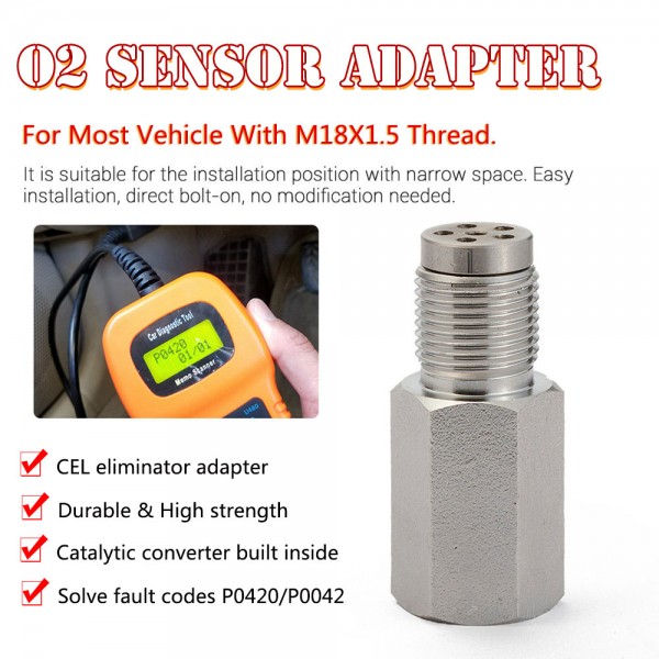 EPMAN O2 Oxygen Sensor Spacer M18x1.5mm Engine Adapter Bung Catalytic Hot Converter 02 Diagnostic Plug EPCGQ232 EPMAN O2 Oxygen Sensor Spacer M18x1.5mm Engine Adapter Bung Catalytic Hot Converter 02 Diagnostic Plug EPCGQ232