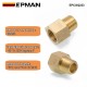 EPMAN 1/4" BSPT Male x 1/4" NPT Female Brass Pipe Fitting Adapter British to US Gauge Sensor Sender Adapter Reducer EPCGQ233