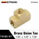 EPMAN Brass Tee Fitting 1/8" X 1/8" X 1/8" NPT Female Pipe Fittings For Vacuum Line, Fuel Pump, Oil Cooler EPCGQ239 EPMAN Brass Tee Fitting 1/8" X 1/8" X 1/8" NPT Female Pipe Fittings For Vacuum Line, Fuel Pump, Oil Cooler EPCGQ239