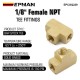 EPMAN Brass Tee Fitting 1/8" X 1/8" X 1/8" NPT Female Pipe Fittings For Vacuum Line, Fuel Pump, Oil Cooler EPCGQ239 EPMAN Brass Tee Fitting 1/8" X 1/8" X 1/8" NPT Female Pipe Fittings For Vacuum Line, Fuel Pump, Oil Cooler EPCGQ239
