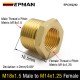 M18 x 1.5 Male to M14 x 1.25 Female