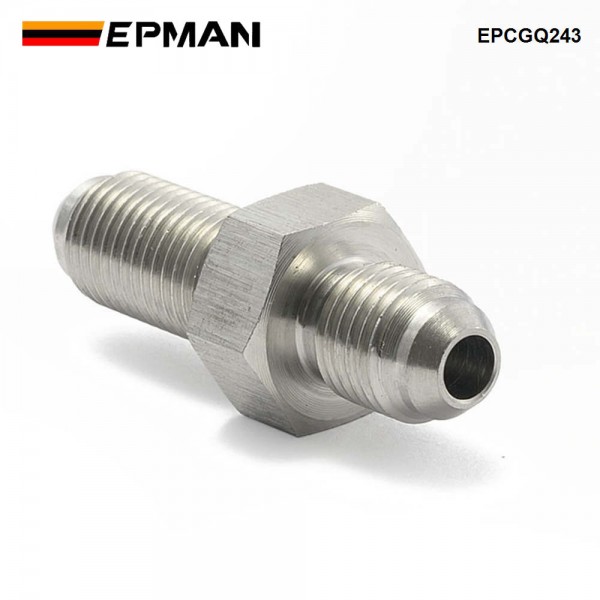 EPMAN Universal Stainless Steel -3 AN to -3 AN Male Straight Bulkhead Adapter Fuel Hose Fitting EPCGQ243