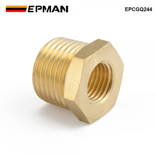 EPMAN 1/2" Male To 1/4" Female NPT Pipe Reducer Hex Thread Adapter Thread Valve EPCGQ244