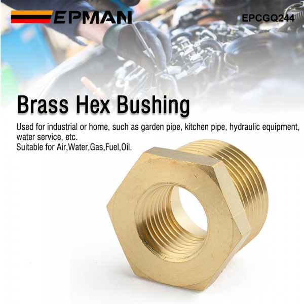 EPMAN Male To Female Pipe Reducer Hex Thread Brass Adapter Thread Valve EPMAN Male To Female Pipe Reducer Hex Thread Brass Adapter Thread Valve