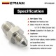 EPMAN -3AN Male To 7/16-24 Male Stainless Steel Concave Seat Inverted Flare Adapter Fitting For 1/4" Brake Line EPCGQ245