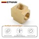 EPMAN Square 4 Ways Brass Pipe Tee Fittings Equal Female Connector 1/8" 1/4" 3/8" BSP Thread For Grease System Hydraulic System EPMAN Square 4 Ways Brass Pipe Tee Fittings Equal Female Connector 1/8" 1/4" 3/8" BSP Thread For Grease System Hydraulic System