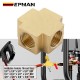 EPMAN Square 4 Ways Brass Pipe Tee Fittings Equal Female Connector 1/8" 1/4" 3/8" BSP Thread For Grease System Hydraulic System EPMAN Square 4 Ways Brass Pipe Tee Fittings Equal Female Connector 1/8" 1/4" 3/8" BSP Thread For Grease System Hydraulic System