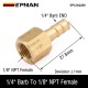 EPMAN 1/8" NPT Female Thread To 1/4" 6.35MM Hose Fitting Adapter Coupler Connector Adapter EPCGQ250