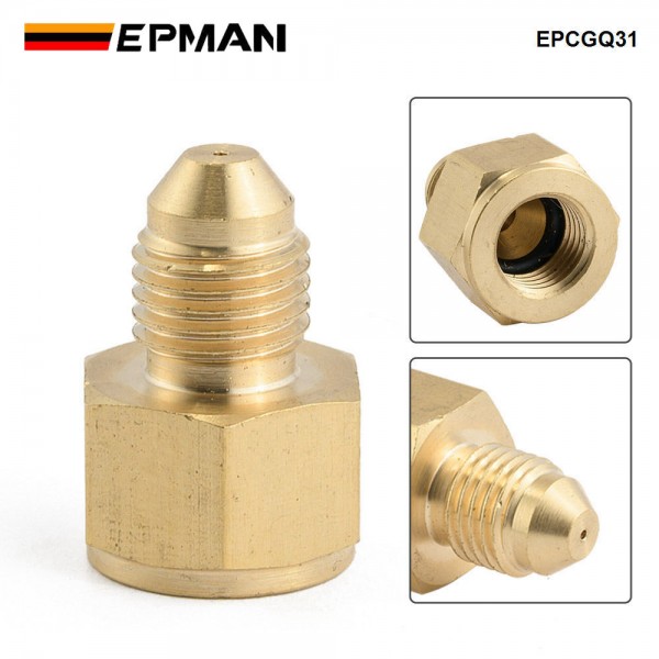 EPMAN Brass AN4 Inline Turbo Oil Feed Inlet Restrictor Fitting -4AN Male To -4AN Female 0.035" EPCGQ31