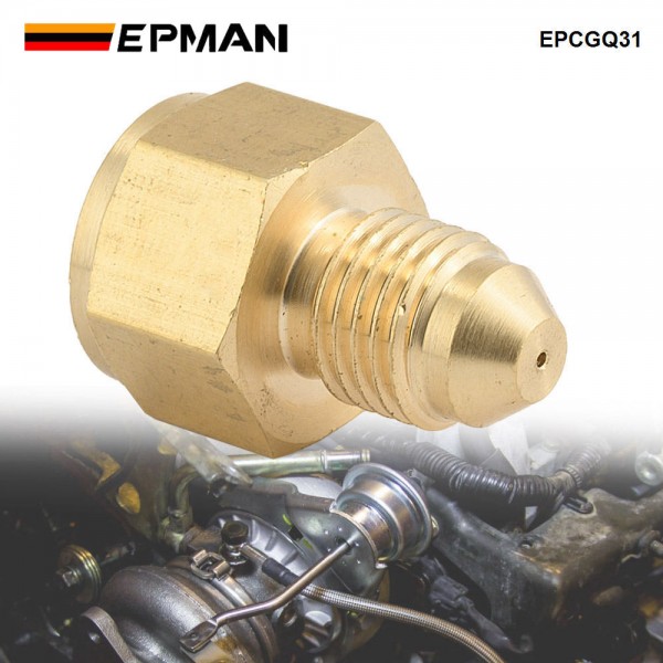 EPMAN Brass AN4 Inline Turbo Oil Feed Inlet Restrictor Fitting -4AN Male To -4AN Female 0.035" EPCGQ31