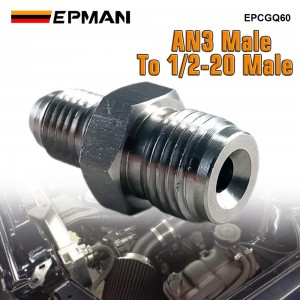 EPMAN AN3 To 1/2-20 Male Inverted Flare Adapter Fitting SS304 Oil Restrictor Adaptor Universal EPCGQ60