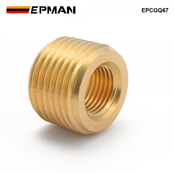 EPMAN Brass Pipe Fitting 3/8" NPT Male to 1/8" NPT Female Reducer Face Bushing EPCGQ67 EPMAN Brass Pipe Fitting 3/8" NPT Male to 1/8" NPT Female Reducer Face Bushing EPCGQ67