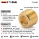 EPMAN Brass Pipe Fitting 3/8" NPT Male to 1/8" NPT Female Reducer Face Bushing EPCGQ67 EPMAN Brass Pipe Fitting 3/8" NPT Male to 1/8" NPT Female Reducer Face Bushing EPCGQ67