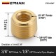 EPMAN Brass Pipe Fitting 3/8" NPT Male to 1/8" NPT Female Reducer Face Bushing EPCGQ67 EPMAN Brass Pipe Fitting 3/8" NPT Male to 1/8" NPT Female Reducer Face Bushing EPCGQ67