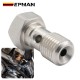 EPMAN Performance Banjo Bolt Single Stainless Steel 7/16" x 20 UNF, -4 AN JIC / -3 AN / M10 / M12 Turbo Brake Line Universal EPMAN Performance Banjo Bolt Single Stainless Steel 7/16" x 20 UNF, -4 AN JIC / -3 AN / M10 / M12 Turbo Brake Line Universal