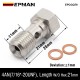 EPMAN Performance Banjo Bolt Single Stainless Steel 7/16" x 20 UNF, -4 AN JIC / -3 AN / M10 / M12 Turbo Brake Line Universal EPMAN Performance Banjo Bolt Single Stainless Steel 7/16" x 20 UNF, -4 AN JIC / -3 AN / M10 / M12 Turbo Brake Line Universal