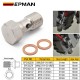 EPMAN Performance Banjo Bolt Single Stainless Steel 7/16" x 20 UNF, -4 AN JIC / -3 AN / M10 / M12 Turbo Brake Line Universal EPMAN Performance Banjo Bolt Single Stainless Steel 7/16" x 20 UNF, -4 AN JIC / -3 AN / M10 / M12 Turbo Brake Line Universal