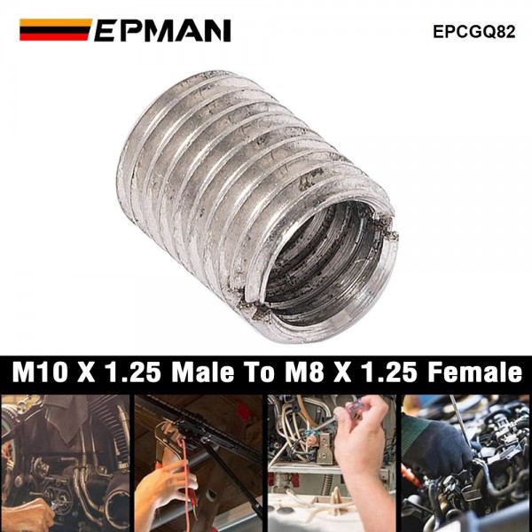 EPMAN Fitting Reducer Metric M10X1.25 Male to M8X1.25 Female Stainless Steel 304 Thread Adapter Bushing EPCGQ82 EPMAN Fitting Reducer Metric M10X1.25 Male to M8X1.25 Female Stainless Steel 304 Thread Adapter Bushing EPCGQ82