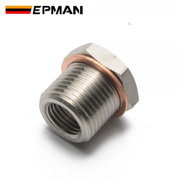 EPMAN Exhaust O2 Oxygen Sensor Spacer Reducer Adapter M18 x 1.5mm To M12 x 1.25mm / M10 x 1.25mm
