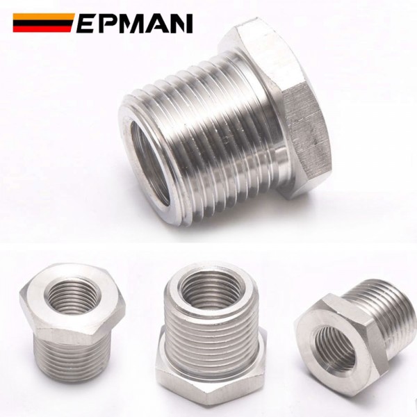 EPMAN Exhaust O2 Oxygen Sensor Spacer Reducer Adapter M18 x 1.5mm To M12 x 1.25mm / M10 x 1.25mm